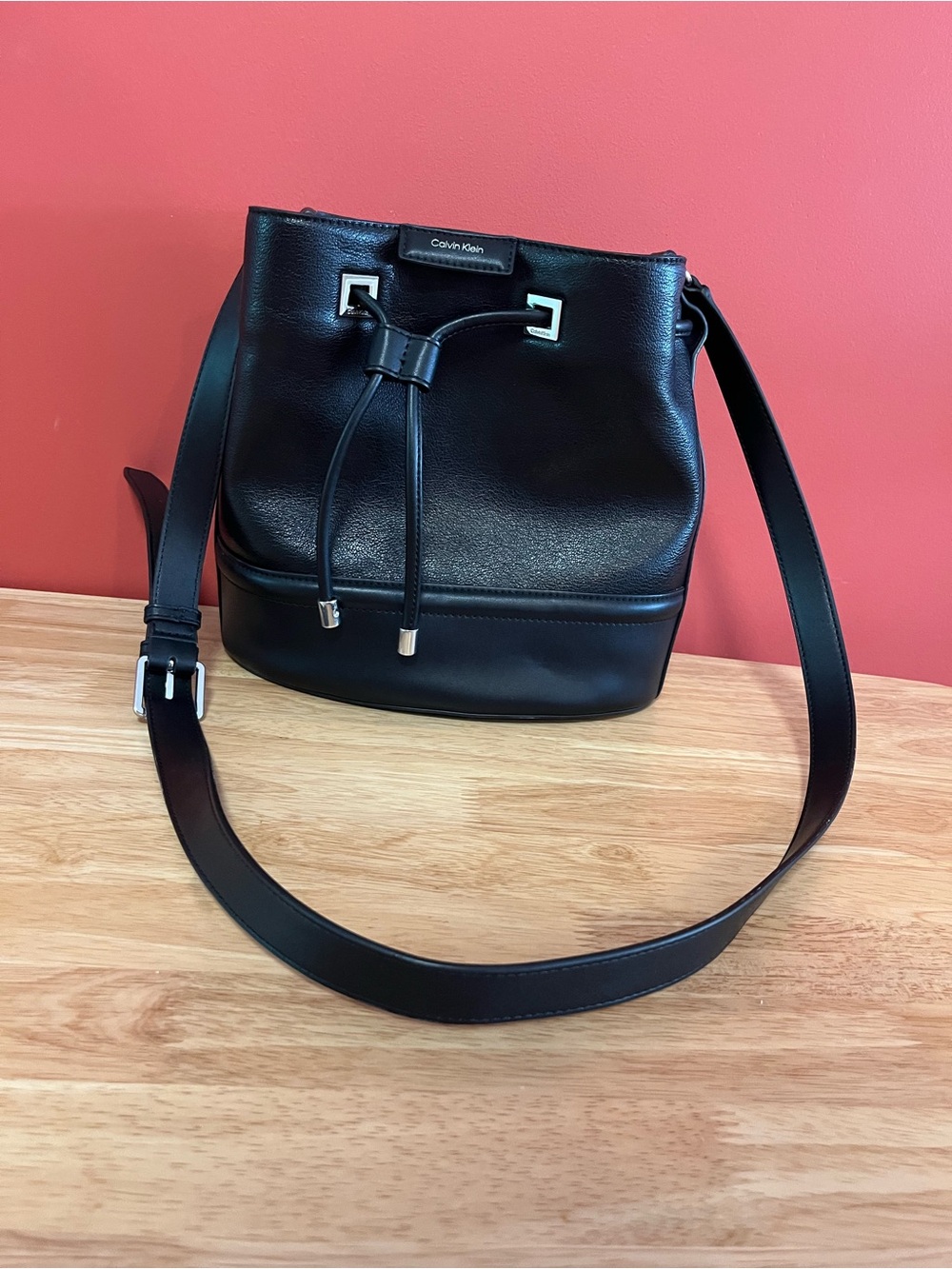 Calvin Klein Ash Drawstring Adjustable Bucket Bag
